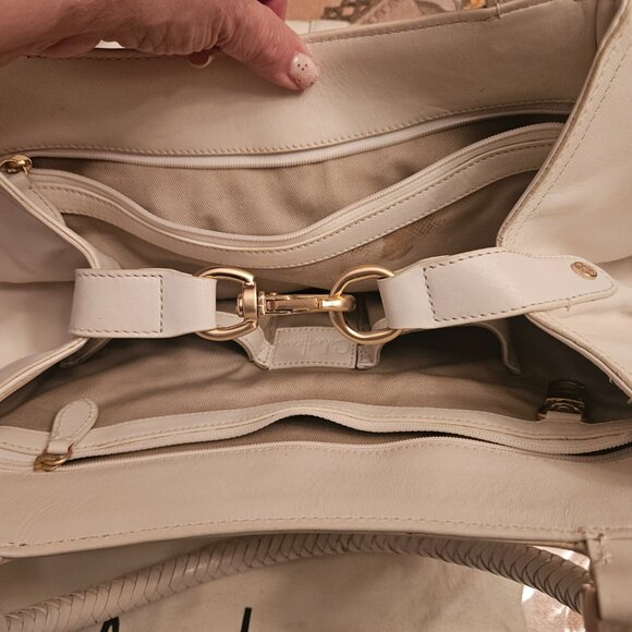 Vintage Cole Hann Leather and Satin Material Shoulder Purse - Picture 14 of 16